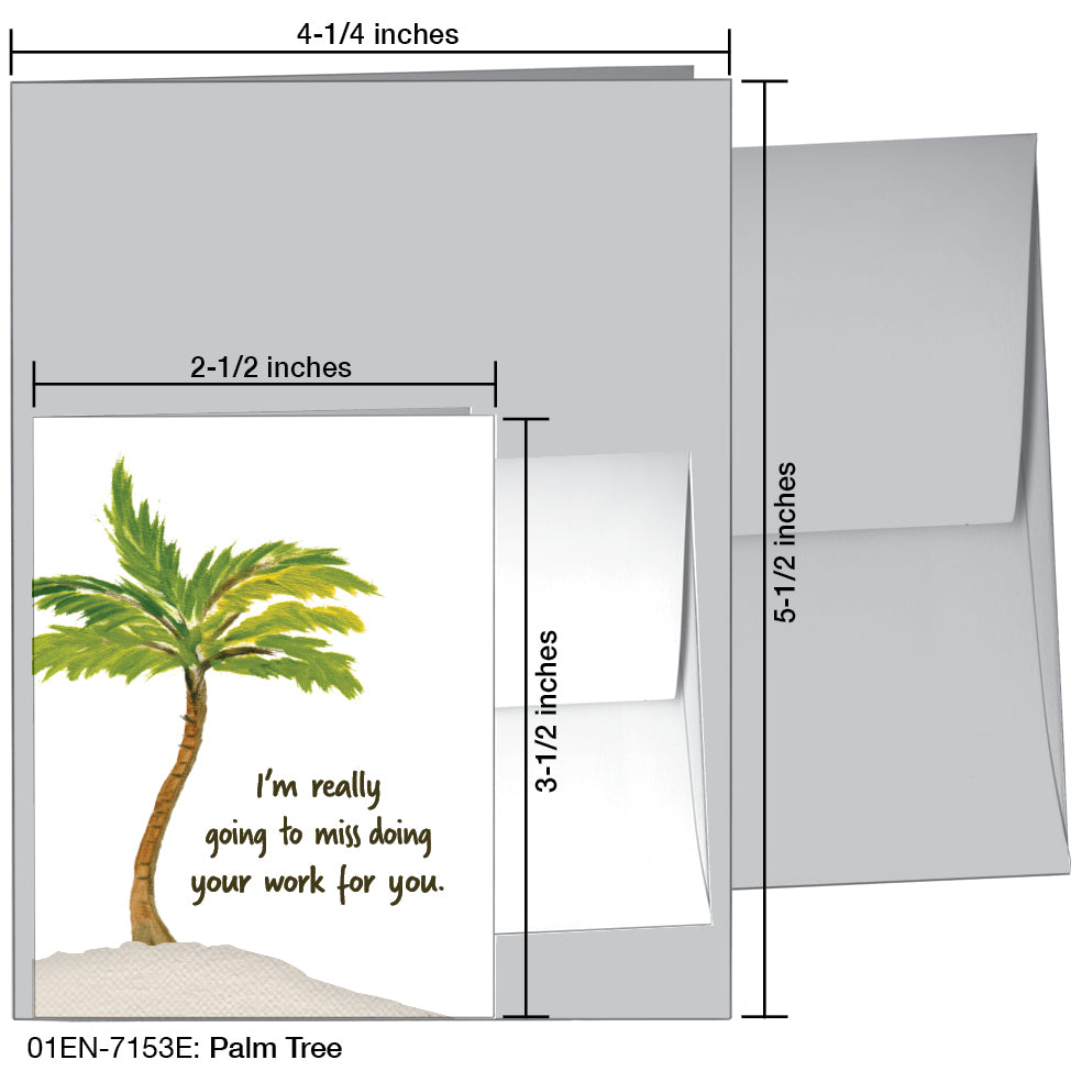 Palm Tree, Greeting Card (7153E)