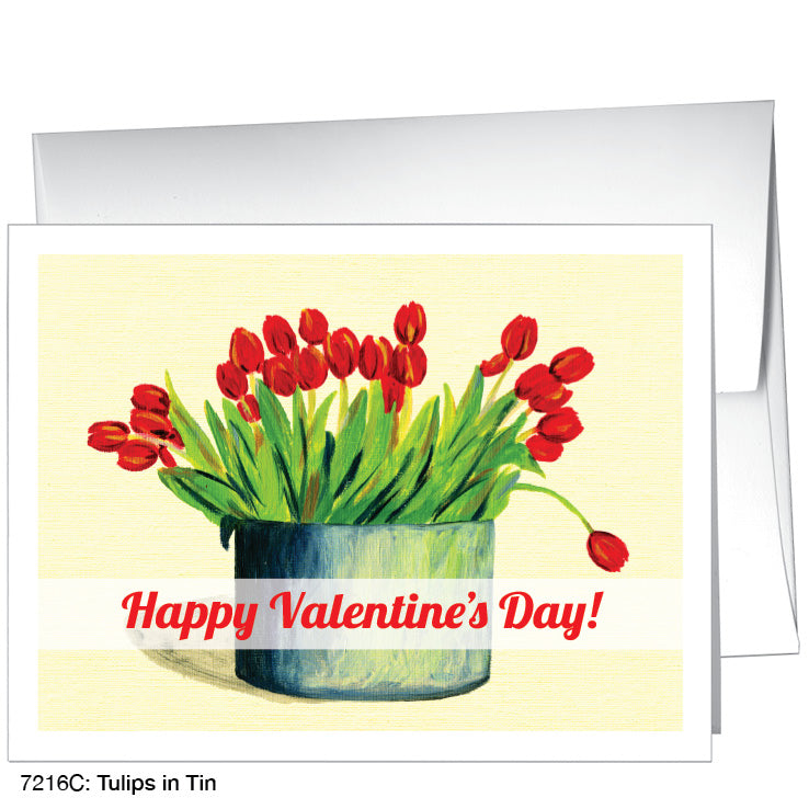 Tulips In Tin, Greeting Card (7216C)