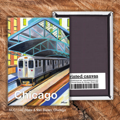 State & Van Buren, Chicago, Magnet (7244)