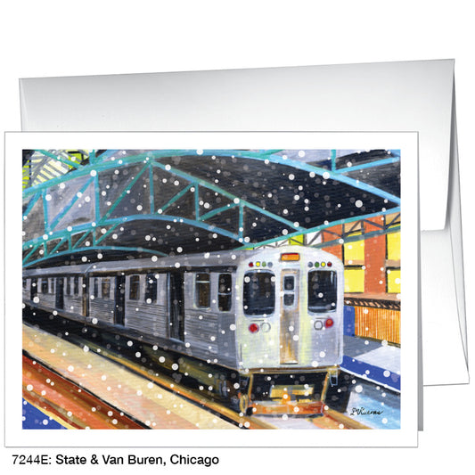 State & Van Buren, Chicago, Greeting Card (7244E)