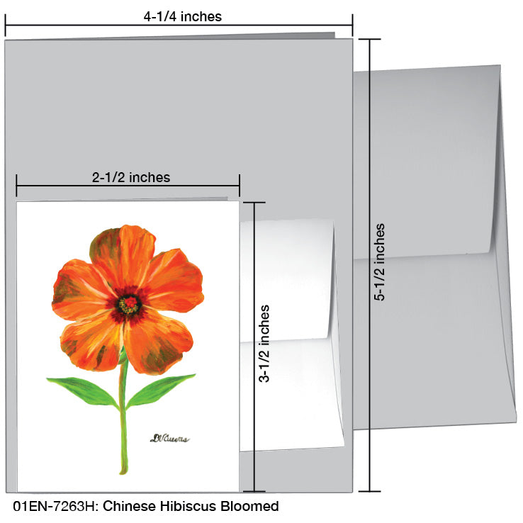 Chinese Hibiscus Bloomed, Greeting Card (7263H)