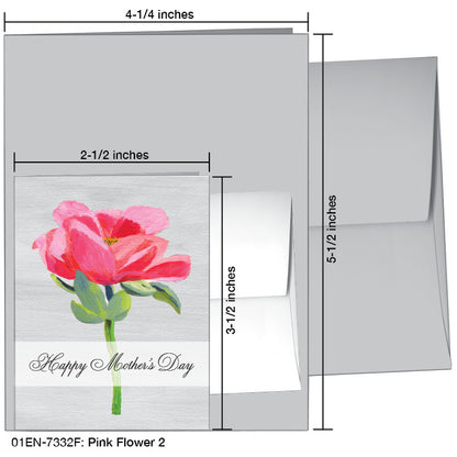 Pink Flower 2, Greeting Card (7332F)