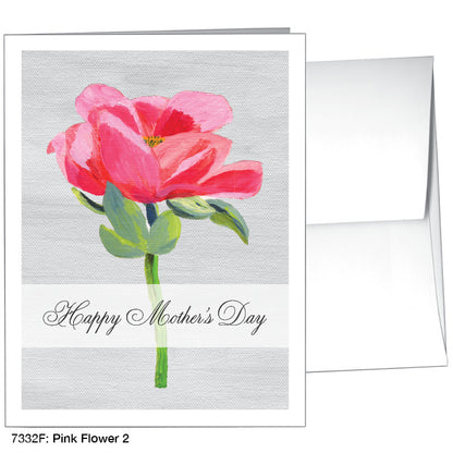 Pink Flower 2, Greeting Card (7332F)