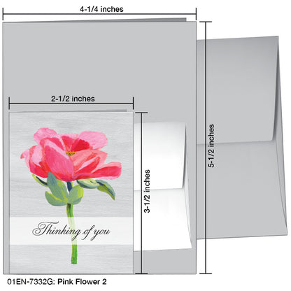 Pink Flower 2, Greeting Card (7332G)