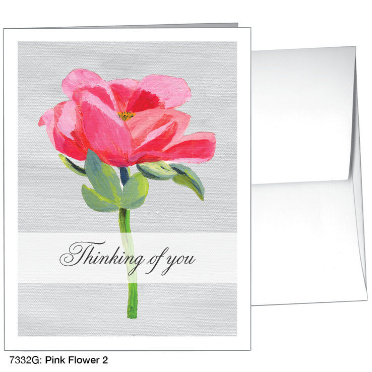 Pink Flower 2, Greeting Card (7332G)