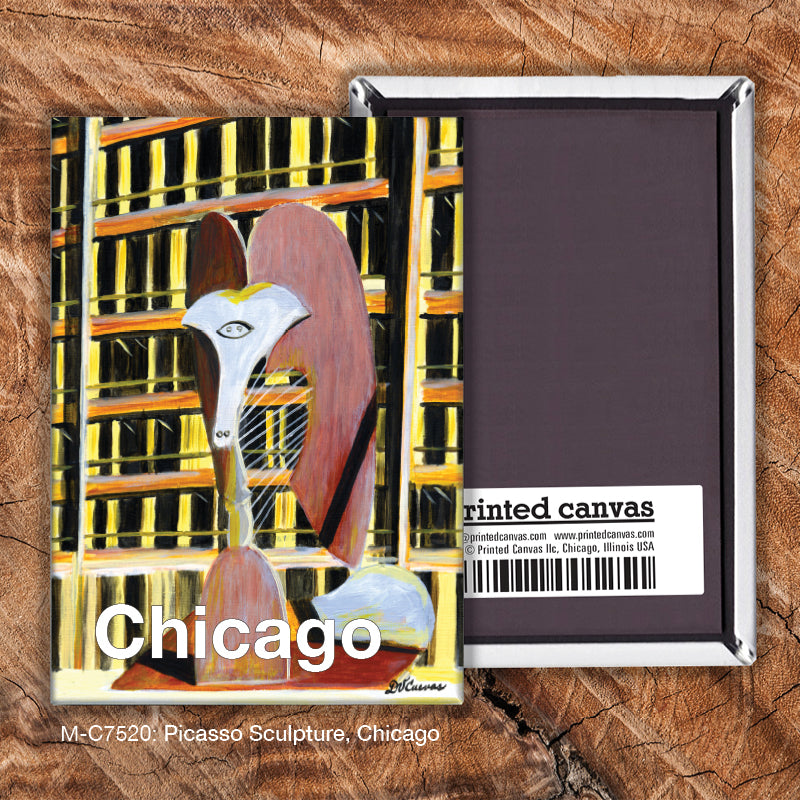 Picasso Sculpture, Chicago, Magnet (7520)