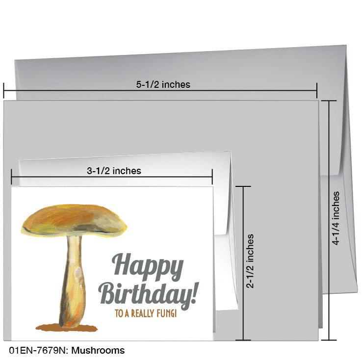 Mushrooms, Greeting Card (7679N)