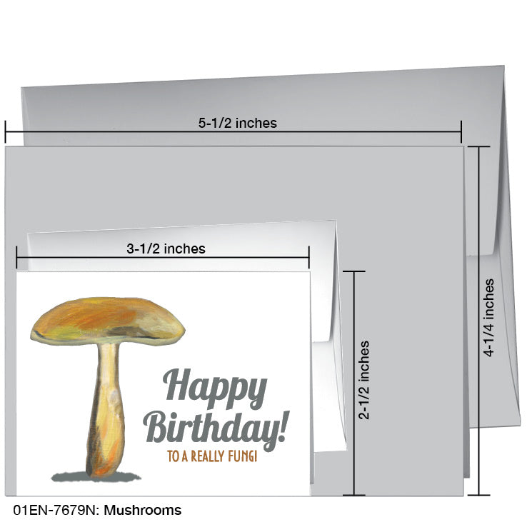 Mushrooms, Greeting Card (7679N)