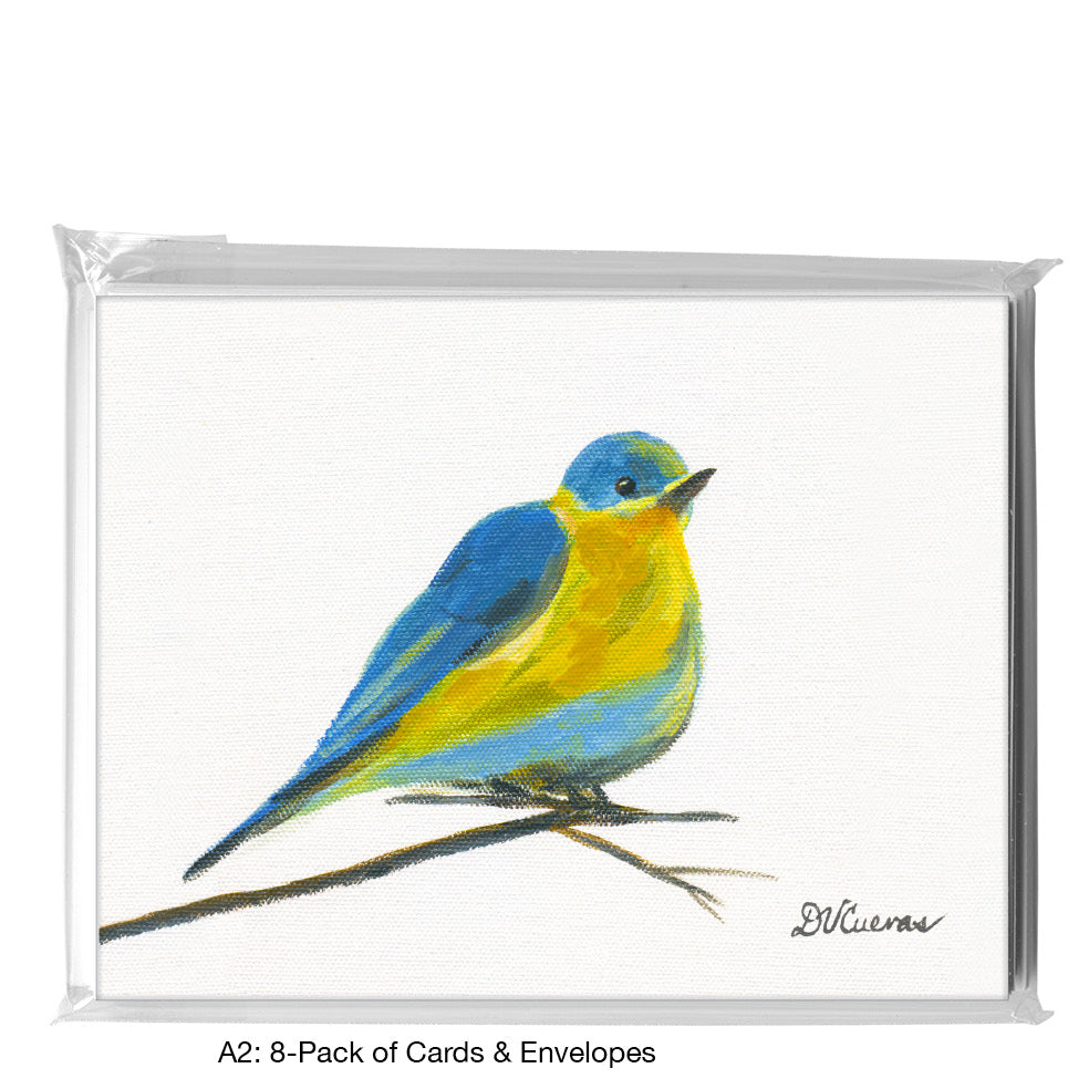 Blue Bird At Rest, Greeting Card (7699D)