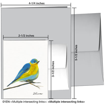 Blue Bird At Rest, Greeting Card (7699G)