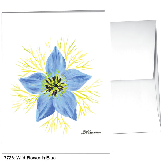 Wild Flower In Blue, Greeting Card (7726)