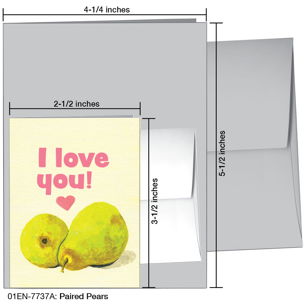 Paired Pears, Greeting Card (7737A)