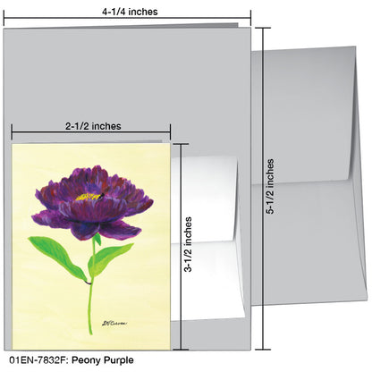 Peony Purple, Greeting Card (7832F)