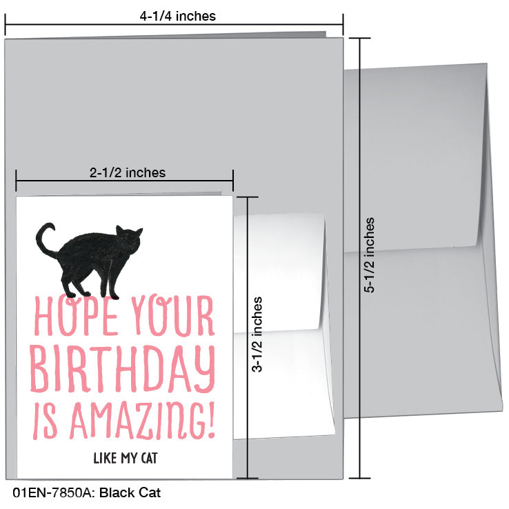 Black Cat, Greeting Card (7850A)