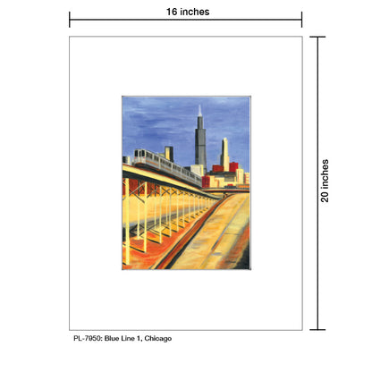 Blue Line 1, Chicago, Print (#7950)