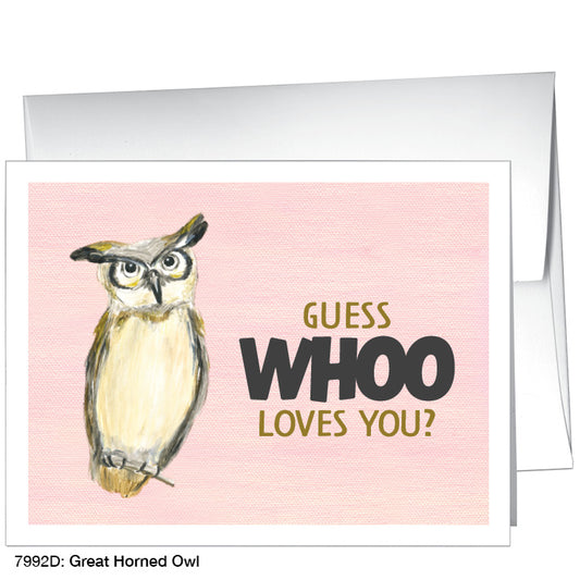 Great Horned Owl, Greeting Card (7992D)