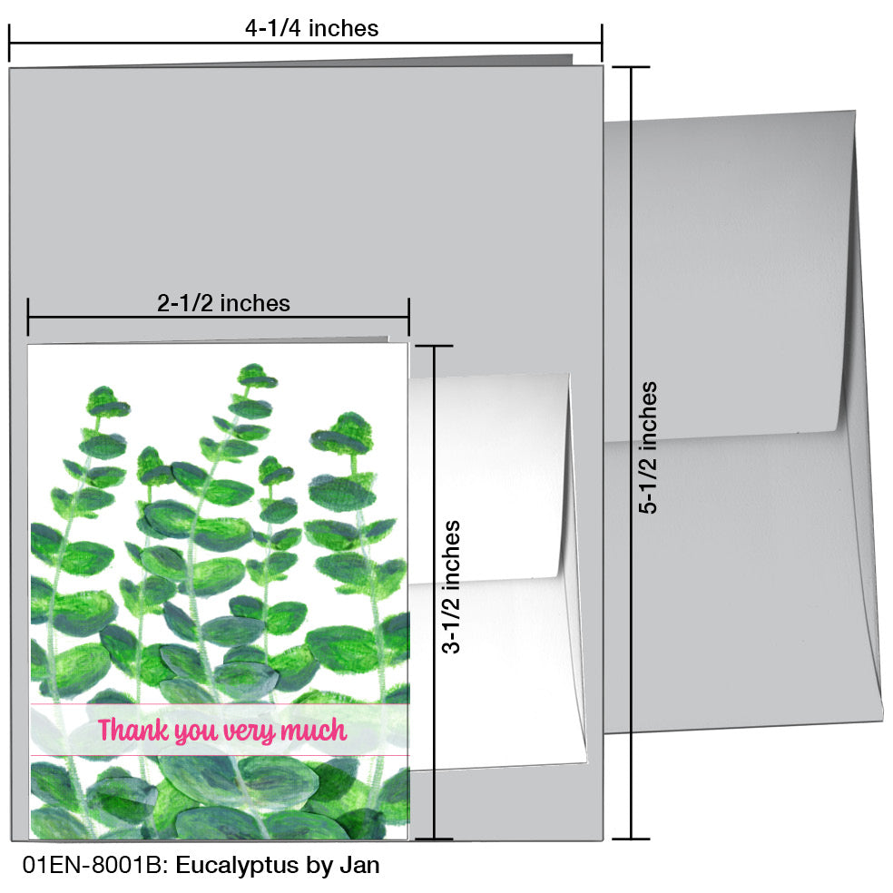 Eucalyptus By Jan, Greeting Card (8001B)