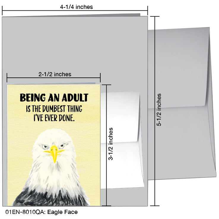 Eagle Face, Greeting Card (8010QA)