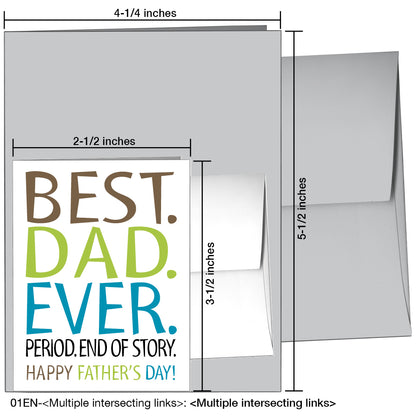 Best Dad Ever, Greeting Card (8249A)