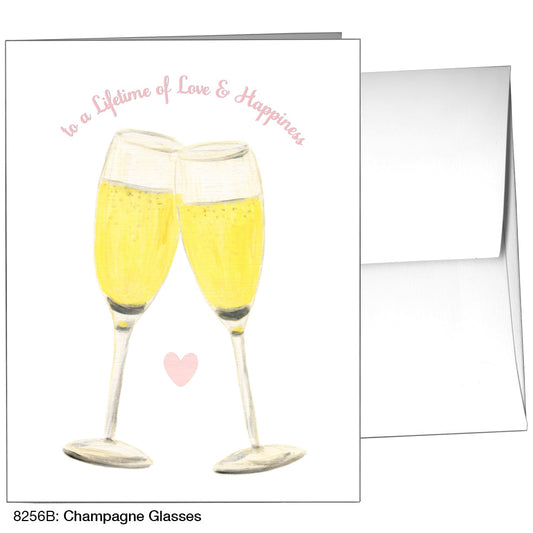 Champagne Glasses, Greeting Card (8256B)