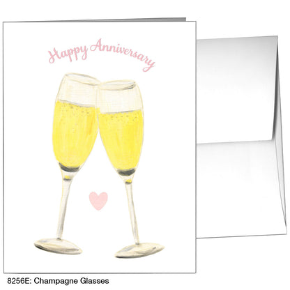 Champagne Glasses, Greeting Card (8256E)