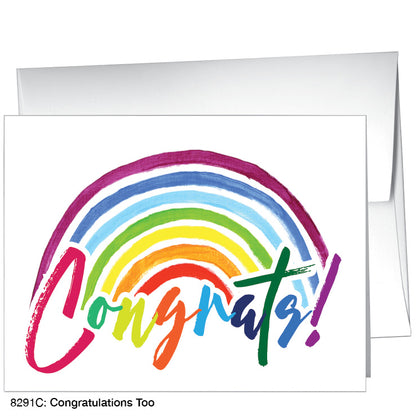 Congratulations Too, Greeting Card (8291C)