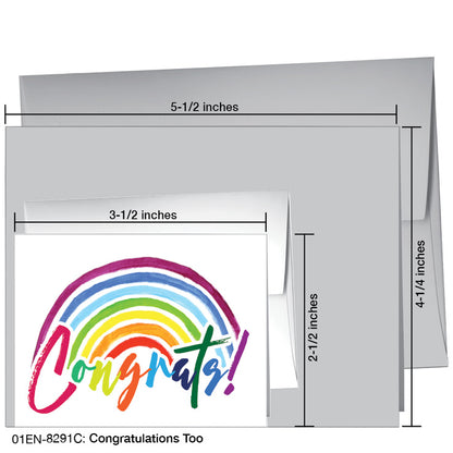 Congratulations Too, Greeting Card (8291C)