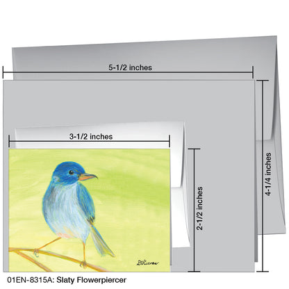 Slaty Flowerpiercer, Greeting Card (8315A)