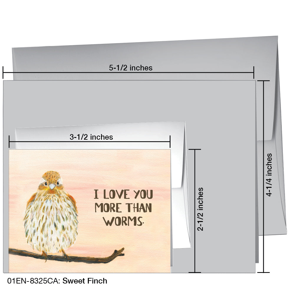 Sweet Finch, Greeting Card (8325CA)