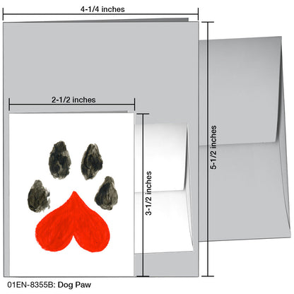 Dog Paw, Greeting Card (8355B)