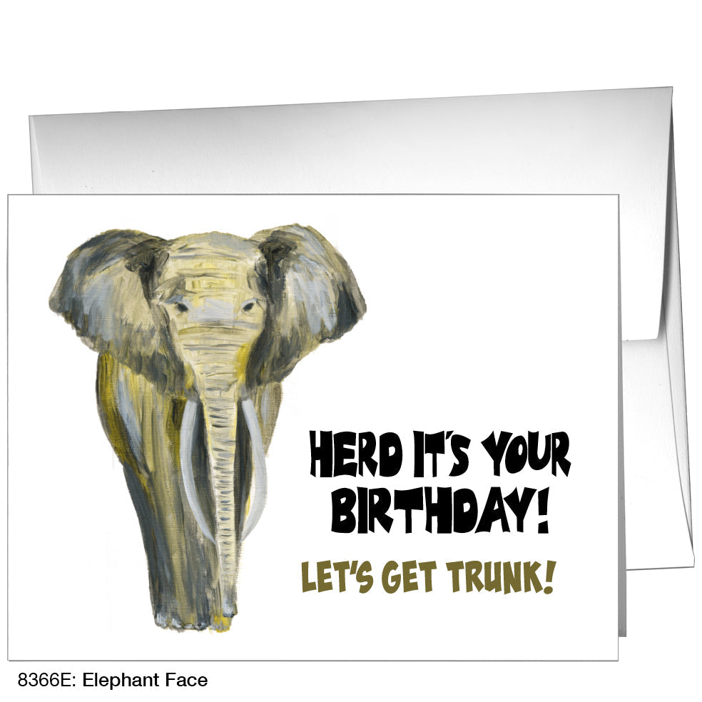 Elephant Face, Greeting Card (8366E)