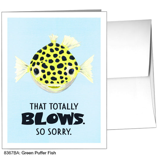 Green Puffer Fish, Greeting Card (8367BA)