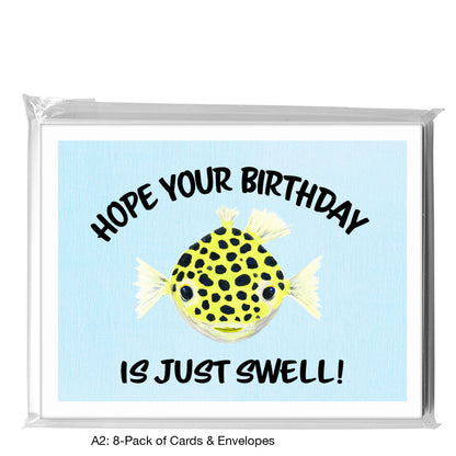 Green Puffer Fish, Greeting Card (8367J)