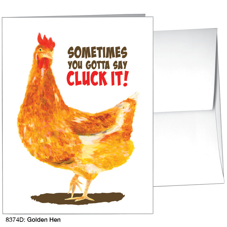 Golden Hen, Greeting Card (8374D)