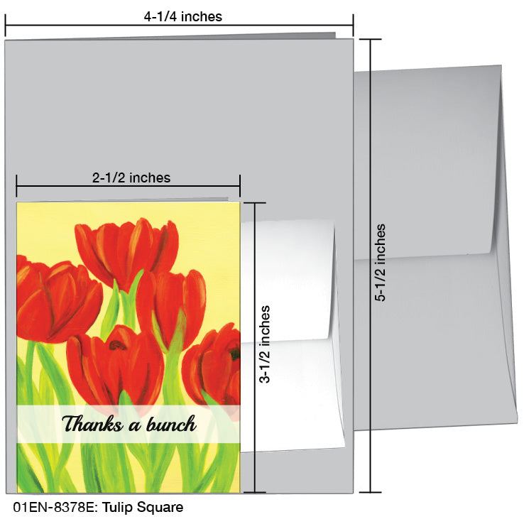 Tulip Square, Greeting Card (8378E)