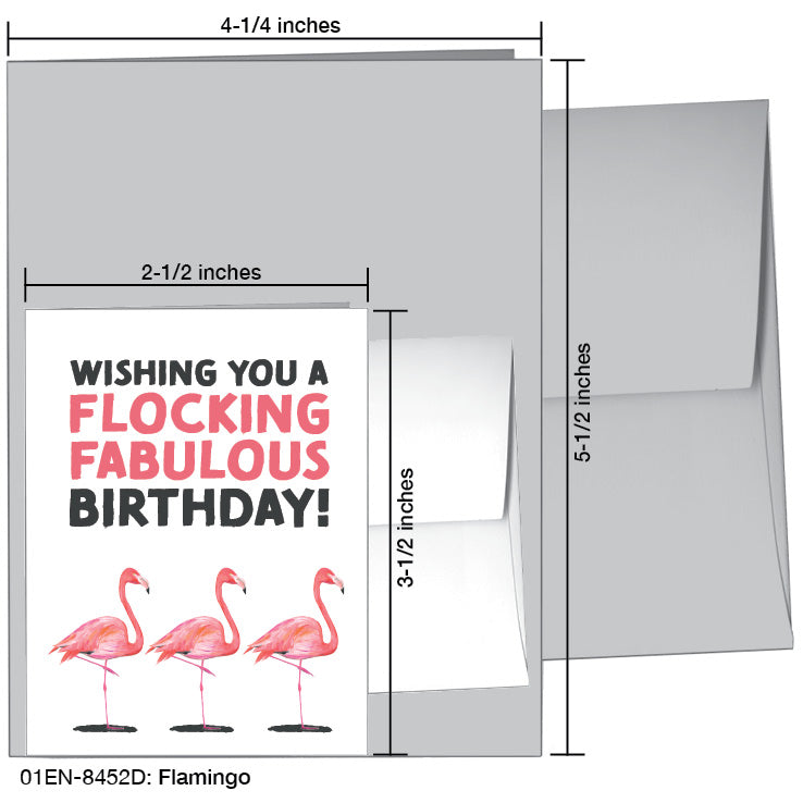 Flamingo, Greeting Card (8452D)