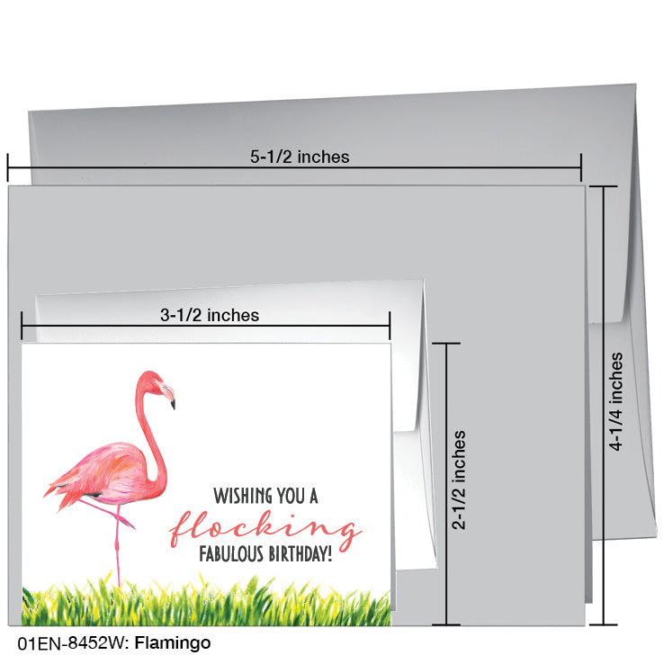 Flamingo, Greeting Card (8452W)