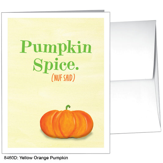 Yellow Orange Pumpkin, Greeting Card (8460D)