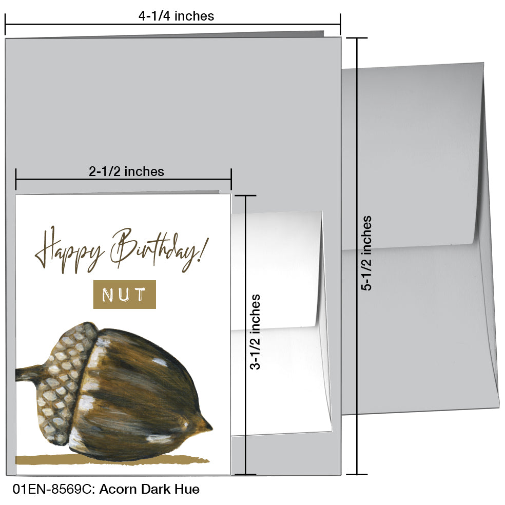 Acorn Dark Hue, Greeting Card (8569C)