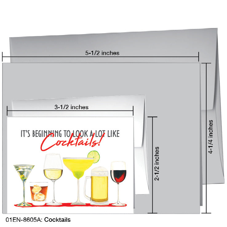 Cocktails, Greeting Card (8605A)