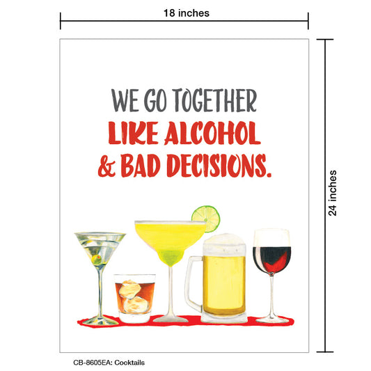 Cocktails, Card Board (8605EA)