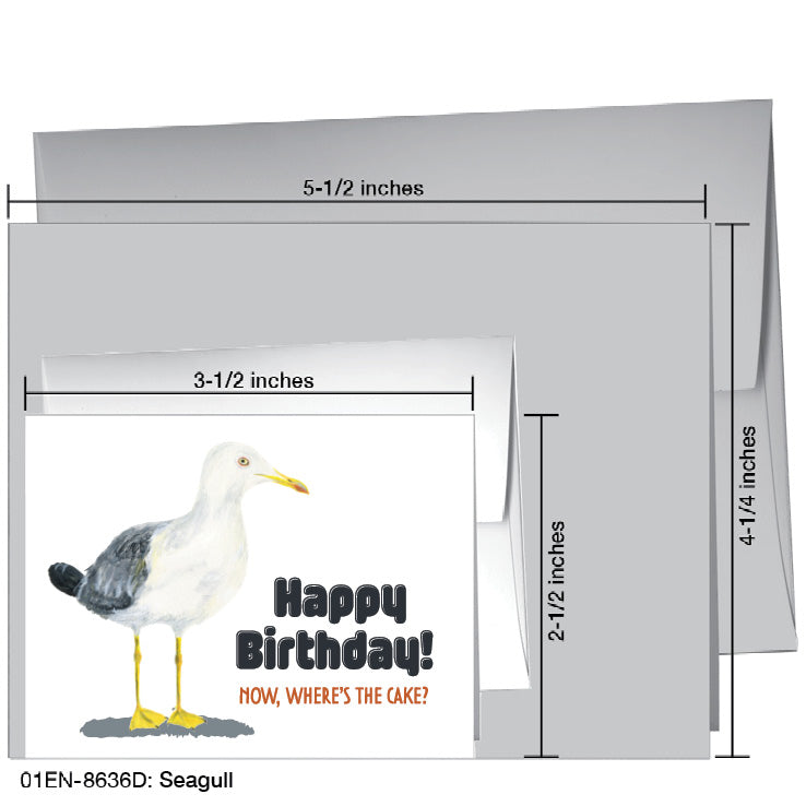 Seagull, Greeting Card (8636D)