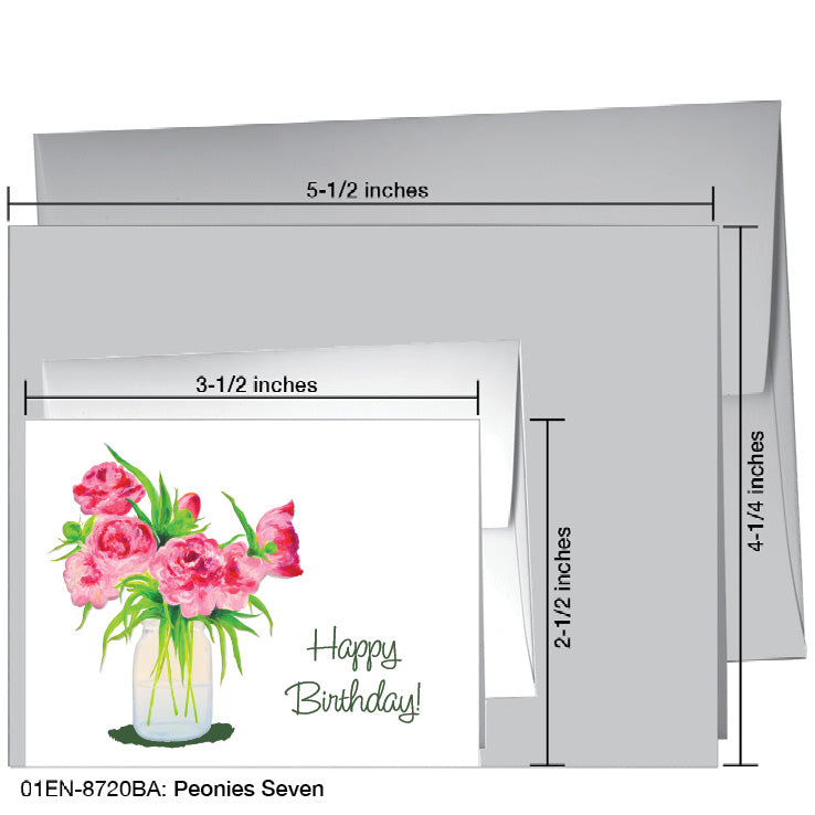 Peonies Seven, Greeting Card (8720BA)