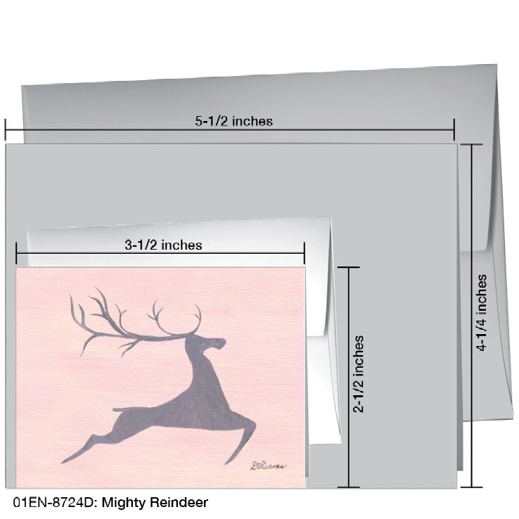 Mighty Reindeer, Greeting Card (8724D)