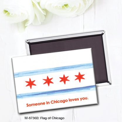 Flag of Chicago, Magnet (8736B)