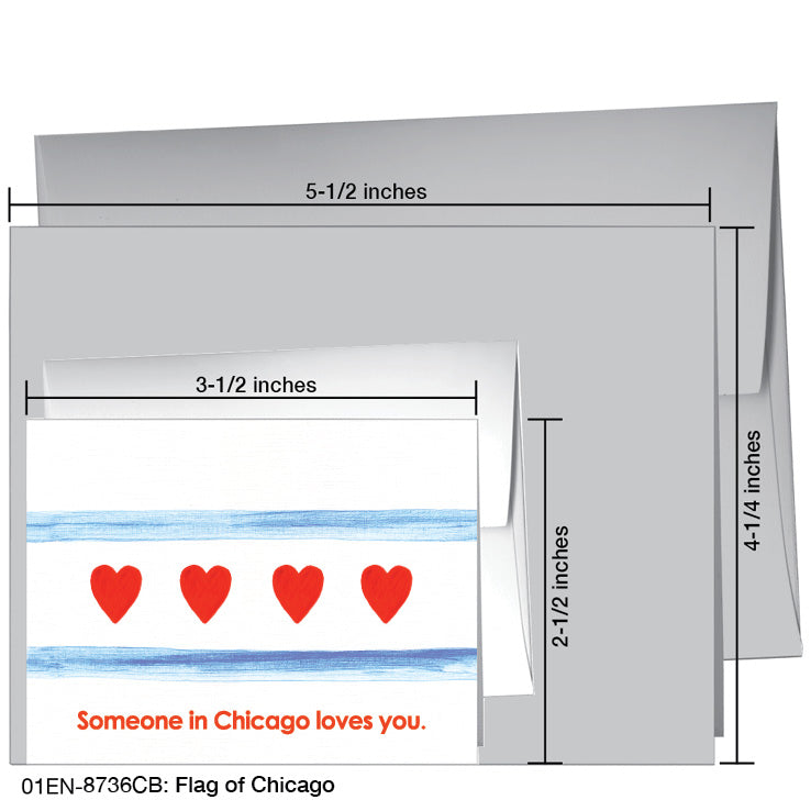 Flag of Chicago, Greeting Card (8736CB)