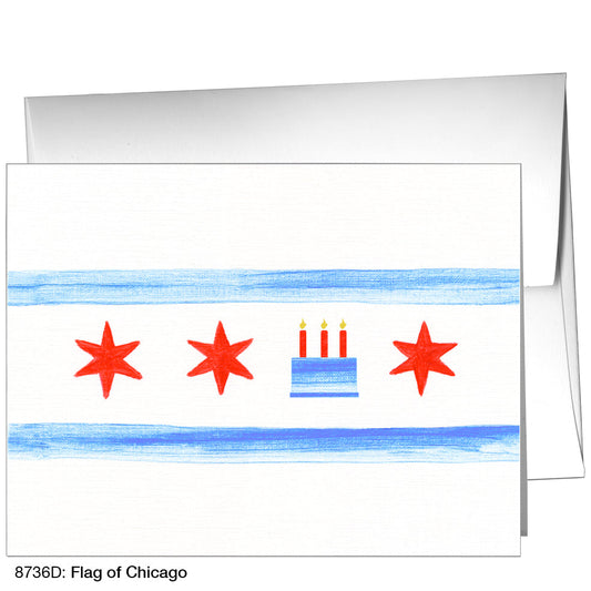 Flag of Chicago, Greeting Card (8736D)