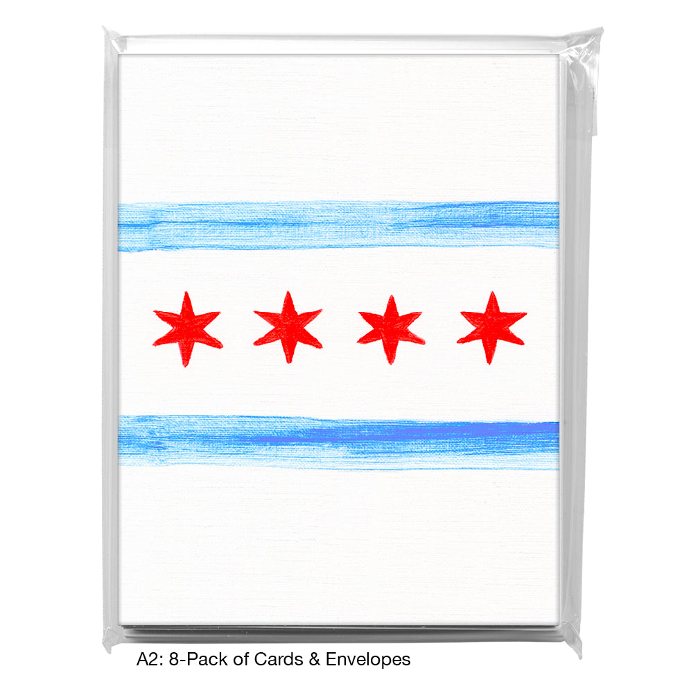 Flag of Chicago, Greeting Card (8736E)