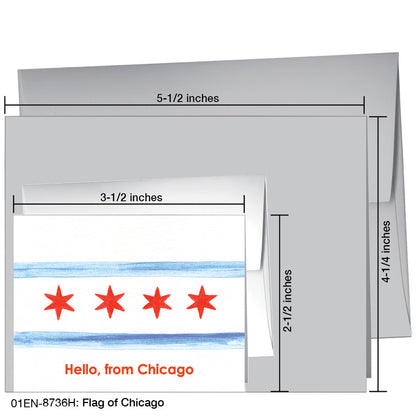 Flag of Chicago, Greeting Card (8736H)