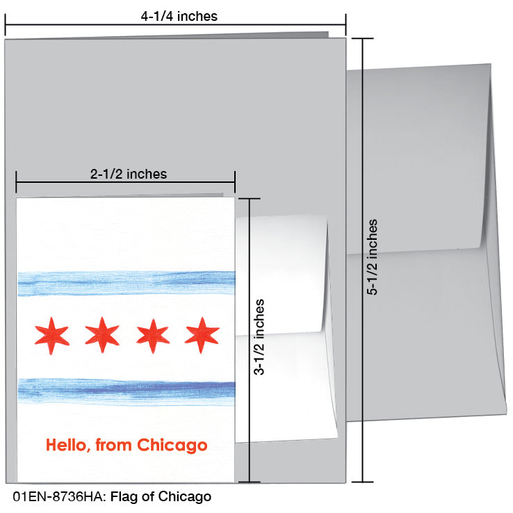 Flag of Chicago, Greeting Card (8736HA)